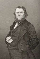 Hugh Stowell Brown (1823-86) graverad av D.J. Pund från ett fotografi, från 