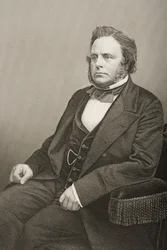 John Bright (1811-89) graverad av D.J. Pund från ett fotografi, från 