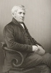 Joseph Sturge (1793-1859) graverad av D.J. Pund från ett fotografi, från 
