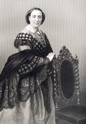 Madame Rosino Penco (1823-94) graverad av D.J. Pund från ett fotografi, från 