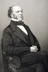 Matthew Talbot Baines (1799-1860) graverad av D.J. Pund från ett fotografi, från 