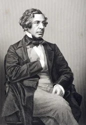 Samuel Warren (1807-77) graverad av D.J. Pund från ett fotografi, från 