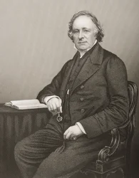 Thomas Binney (1798-1874) graverad av D.J. Pund från ett fotografi, från 