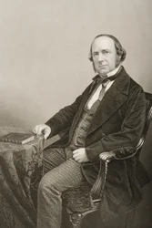 Thomas Wright (1810-77) graverad av D.J. Pund från ett fotografi, från 