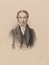 Porträtt av Samuel Prout, ca 1820 (wc på papper)