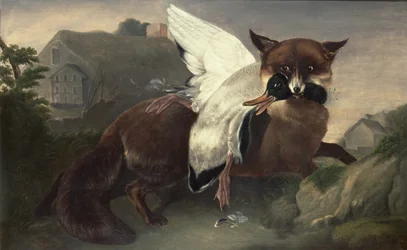Räv och gås, ca 1835 (olja på duk)