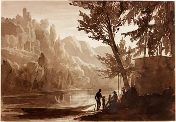 Illustration till "Gertrude of Wyoming" (bläck på papper)
