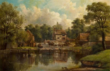 Farm i Wood Lane, Handsworth, 1850-1908.