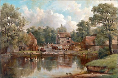 Farm i Wood Lane, Handsworth, 1850-1908.
