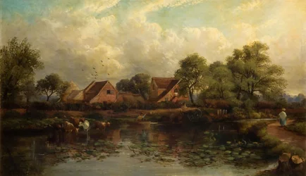 Farm i Wood Lane, Handsworth, 1850-1908.