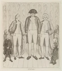 Charles Byrne; James Burnett, Lord Monboddo; William Richardson; John Bell; Baillie Kyd av John Kay