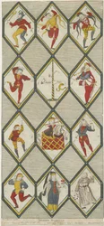 Betley Glass Window - Morris Dancers: gravyr, nd [1751-1790] (tryck)