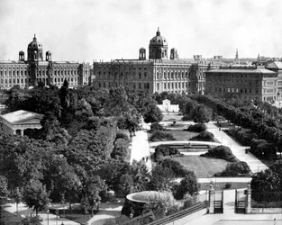 Volksgarten och Theseum, Wien, Österrike, 1893