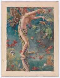 Höstens lövspridning, ca 1900 (akvarell)