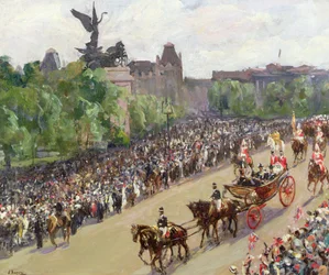 A State Procession, Hyde Park Corner (olja på duk)