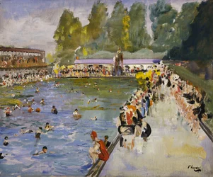 Chiswick Baths, ca 1929 (olja på duk)