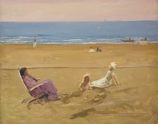 På stranden