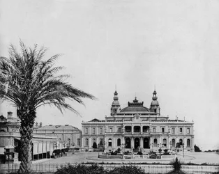 Monte Carlo kasino byggt 1863 av Charles Garnier (s/v foto)