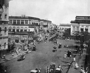 Street of Clive i Calcutta i Indien foto av John Lawson Stoddard (1850 1931) Traveller and Conferencier Educational publication for -Chicago (s/w photo)