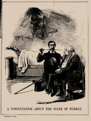 Ett samråd om staten Turkiet. Punch, 17 september 1853, 1853.