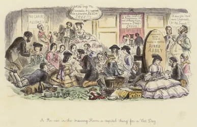 En picknick i salongen, en viktig sak för en blöt dag