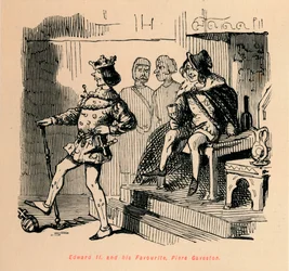 Edvard II. och hans favorit, Piers Gaveston, c1860, c1860