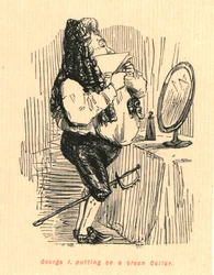 George I. tar på sig en ren krage, 1897.
