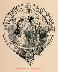 Ursprunget till Strumpebandsorden, c1860, c1860