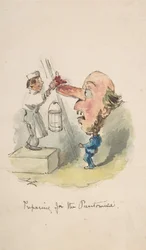 Förberedelser inför Pantomimen, 1836-64.