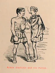 Romersk gladiator och hans beskyddare, 1852