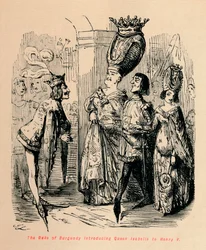 Hertigen av Bourgogne presenterar drottning Isabella för Henrik V, c1860, c1860