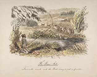 Flodstranden, gynnsam vind och öringen stiger så fort som möjligt, 1830-64.