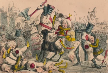 Fantastisk strid mellan Richard Coeur de Lion och Saladin, 1850