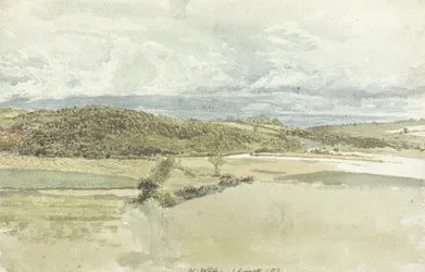 Landscape in North Wales, 1813 (wc over graphite on paper)