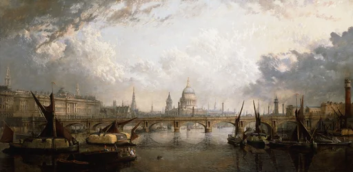 Themsen från Hungerford Bridge, 1871