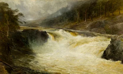 The Falls of Tummel, ca 1875 (olja på duk)