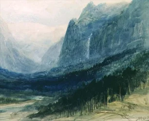 Yosemite Valley, Kalifornien (akvarell och gouache)