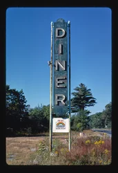 Diner-skylt, Shrewsbury, Massachusetts, USA