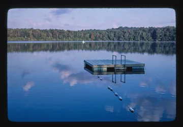 Menges Sand Pond, Menges Lakeside Resort, Livingston Manor, New York, USA