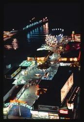 Steeplechase Pier på natten, Atlantic City, New Jersey, USA