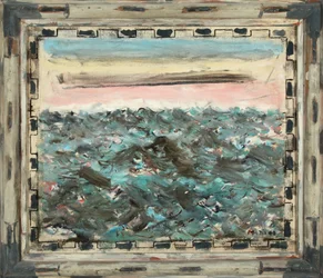 Hav, ljusrött och ceruleanblått 1948 (olja på duk)