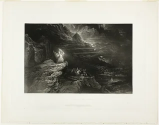 Moses bryter tabellerna, från illustrationer av Bibeln