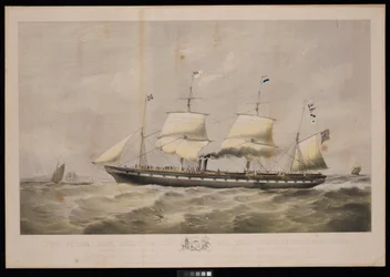 Ångfartyget Great Britain... Ägare Messrs Gibbs  Co... Till folket i Storbritannien och Amerikas förenta stater, denna platta är respektfullt tillägnad...
