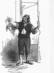 Stickningen gjord, från "A Tale of Two Cities", av Charles Dickens