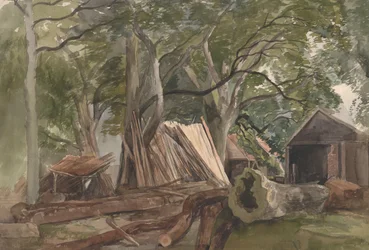 Röjning med timmerbruk, 1847.