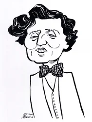 Alban Berg, karikatyr - österrikisk kompositör, 9 februari 1885 - 24 december 1935
