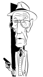 William S Burroughs, karikatyr av John Minnion