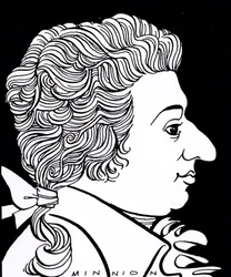 Wolfgang Amadeus Mozart - karikatyr