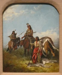 Indianer som jagar