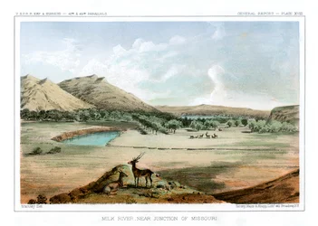 Milk River, nära Junction of Missouri, 1856.